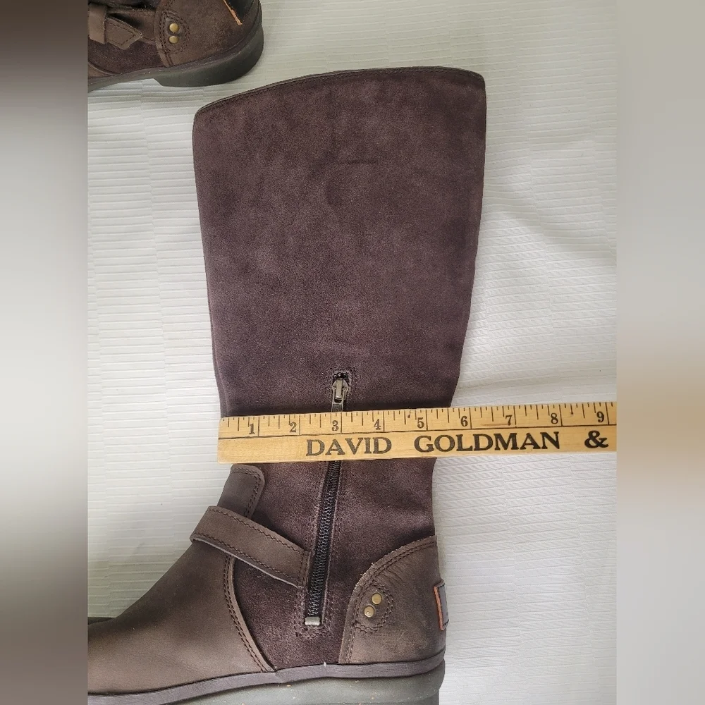 Ugg Thomsen Tall Waterproof Leather Shearling Lined Boots sz 6.5 1005268